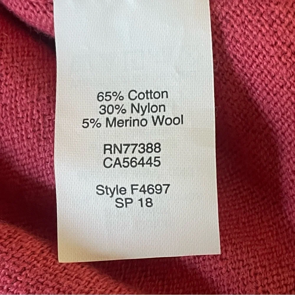J.Crew men’s Pink /coral V-Neck Sweater size small cotton/nylon/labor de merinos